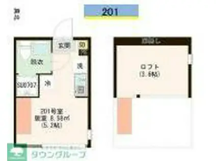 AVENIR 上石神井(ワンルーム/2階)の間取り写真