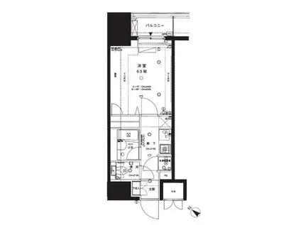 東京蒲田SQUARE TOWER(1K/5階)の間取り写真