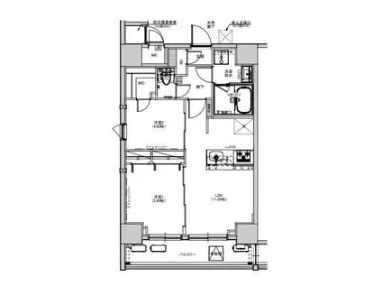S-RESIDENCE綾瀬RIVIE(2LDK/5階)の間取り写真