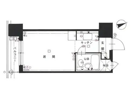 コア東堀(ワンルーム/8階)の間取り写真