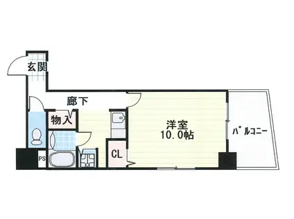 サンビルダー王子公園(1K/2階)の間取り写真
