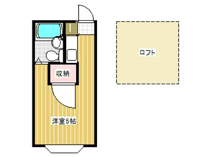 クレスト(ワンルーム/1階)の間取り写真