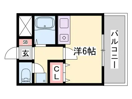 アヴァンセ(ワンルーム/3階)の間取り写真