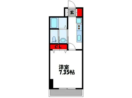 レントハウス川津ビル(1K/3階)の間取り写真