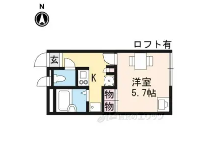 レオパレスサンオーク(1K/2階)の間取り写真