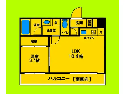 GRAN EPI-グランエピ-(1LDK/4階)の間取り写真