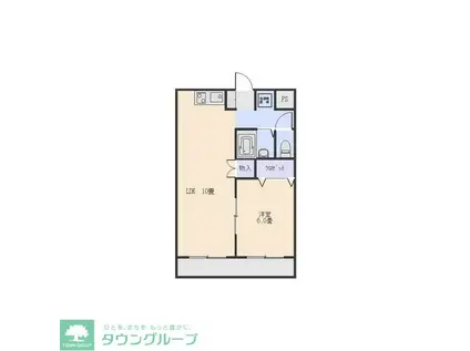 エディフィスII(1LDK/2階)の間取り写真