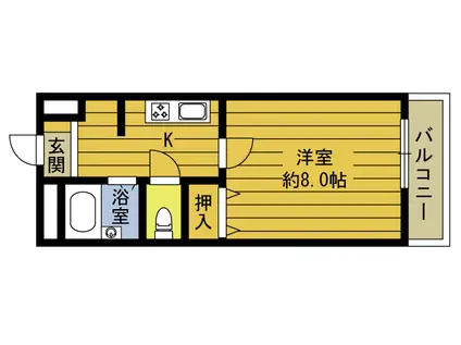 トヨナリ98ビル(1K/2階)の間取り写真