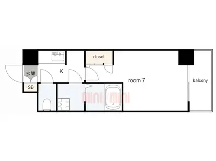 ワールドアイ神戸ハーバーランドII(1K/10階)の間取り写真