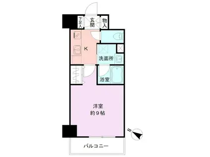 S-FORT新潟笹口(1K/4階)の間取り写真