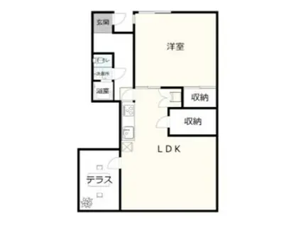 プランドール目黒(1LDK/1階)の間取り写真