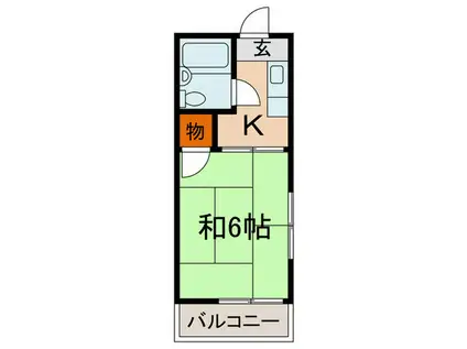 メゾン・ド・プチアンジェ(1K/2階)の間取り写真