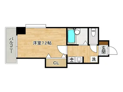 アクス敷島21(1K/1階)の間取り写真