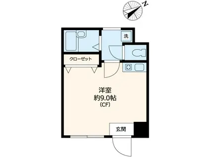 フェイス北上野(ワンルーム/1階)の間取り写真