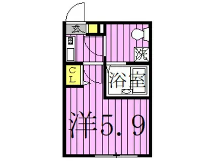 RBR 関原 1(1K/2階)の間取り写真