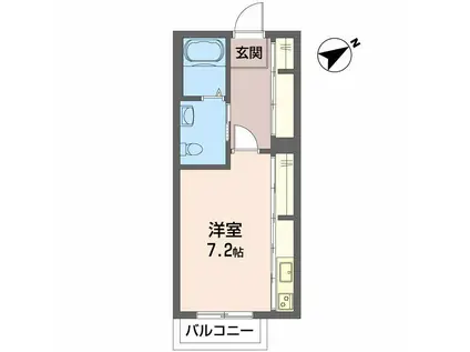 シャーメゾンM(ワンルーム/2階)の間取り写真