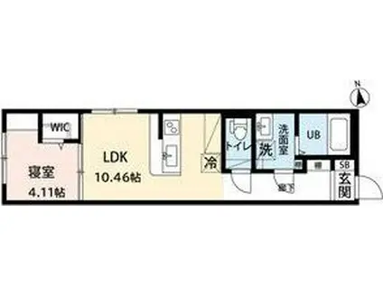 AMIRL PREMIER IMAIKEアミ(1LDK/3階)の間取り写真