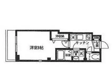 都営浅草線 馬込駅 徒歩5分 3階建 築14年(1K/1階)の間取り写真