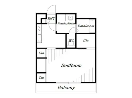 リブリ・マロングラッセ(1K/2階)の間取り写真