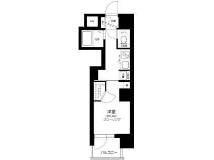 LE-LION渋谷本町(1K/2階)の間取り写真