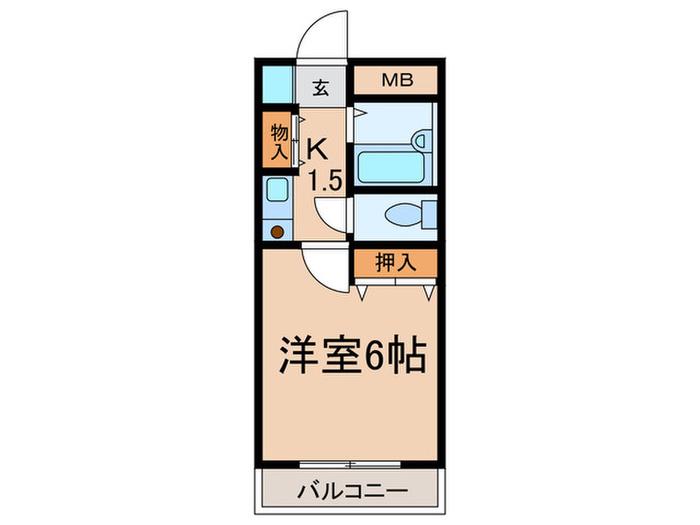 マンションロア(1K/3階)の間取り写真