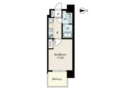 セレニテ三国プリエ(1K/11階)の間取り写真