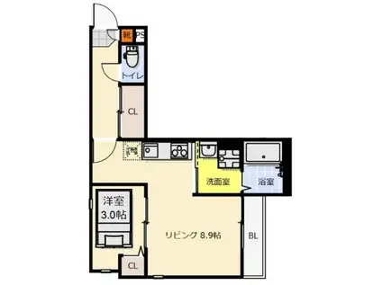 GRANDTIC VOYAGEグランティック ボヤージュ/見沼代親水(1LDK/1階)の間取り写真