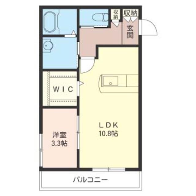 ブランシール(1LDK/2階)の間取り写真