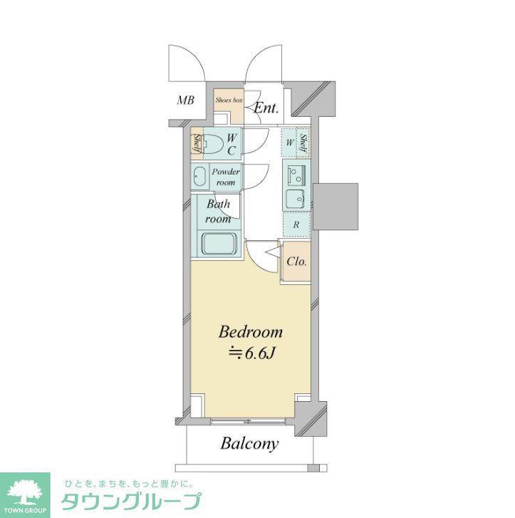 ドゥーエ新横浜(1K/11階)の間取り写真