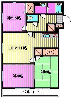 カーサゼルコバ(3LDK/2階)の間取り写真