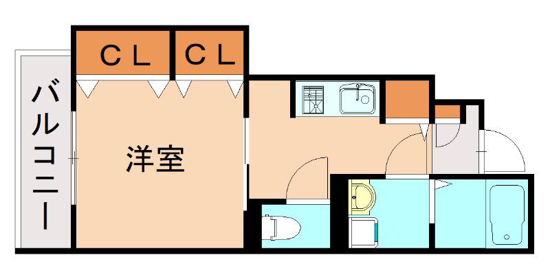 ベルレーヴ(1K/1階)の間取り写真