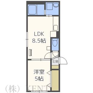 HARMONY TERRACE(1LDK/3階)の間取り写真