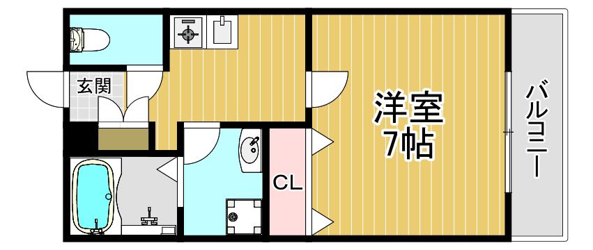 レオーネ(1K/1階)の間取り写真