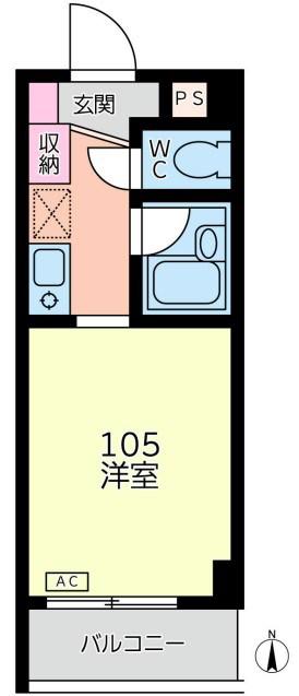 マンション恵(1K/1階)の間取り写真