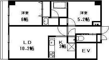 アリッサムペタル(2LDK/5階)の間取り写真
