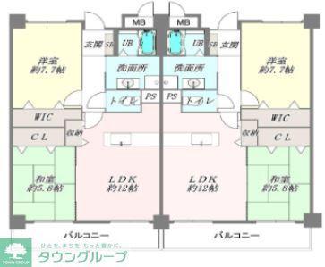 プリュジュール(2LDK/2階)の間取り写真