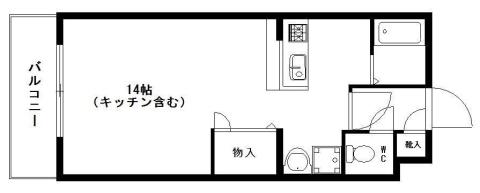 リバーサイド巴(ワンルーム/3階)の間取り写真