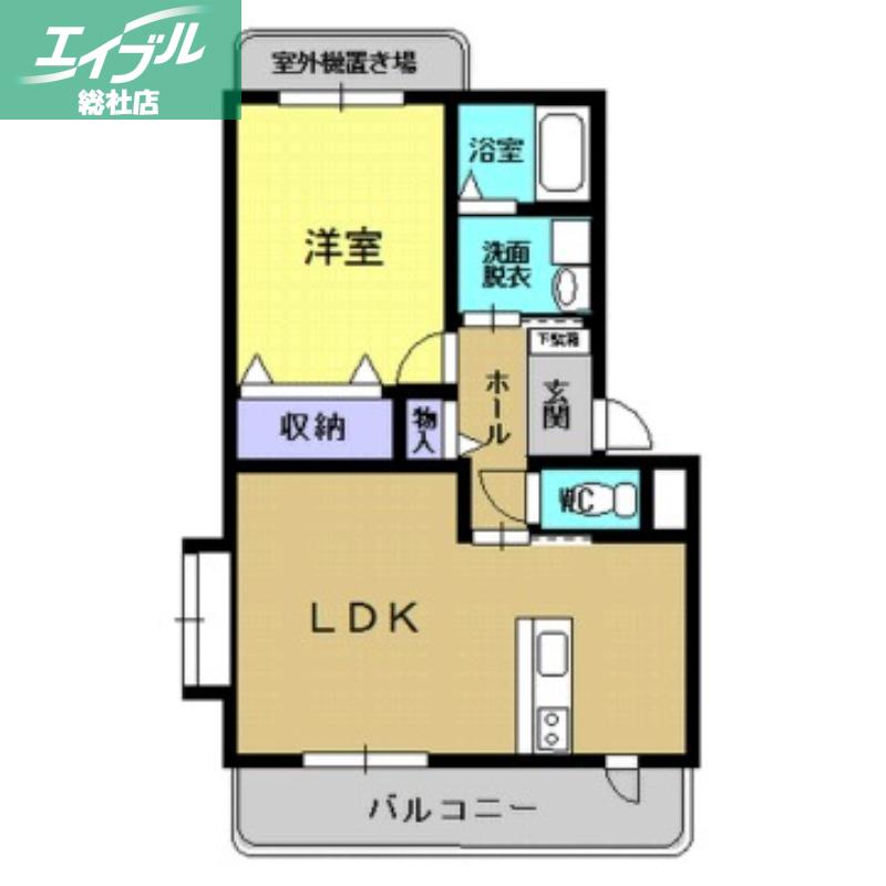 マンション・はれ(1LDK/1階)の間取り写真