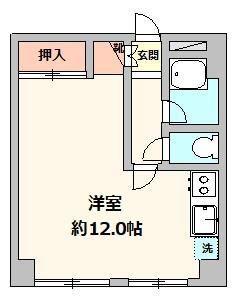 桜井ビル(ワンルーム/3階)の間取り写真