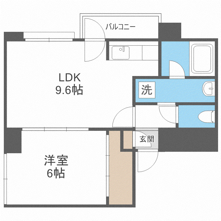クレオレジデンス20(1LDK/4階)の間取り写真
