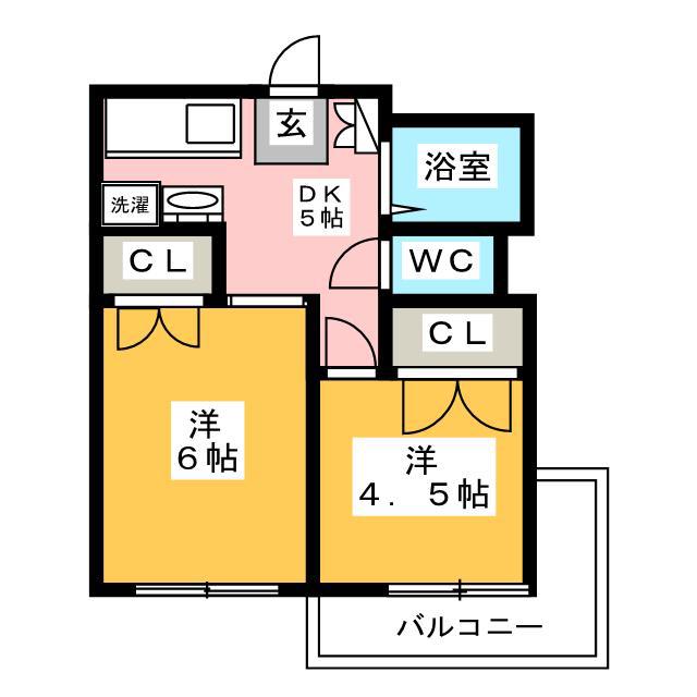 イカリハウス(2DK/2階)の間取り写真