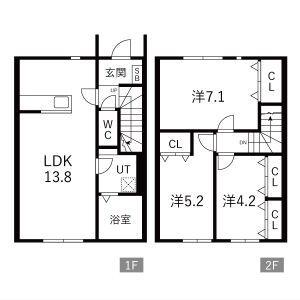 PROGRESS III(3LDK/1階)の間取り写真