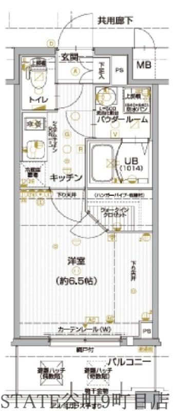 エスリード大阪上本町レジェーロ(1K/11階)の間取り写真