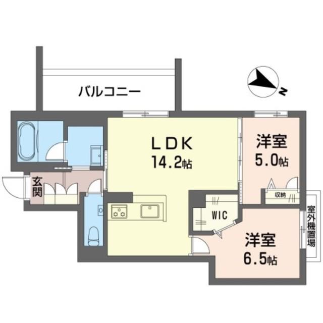 フォレスト(2LDK/2階)の間取り写真