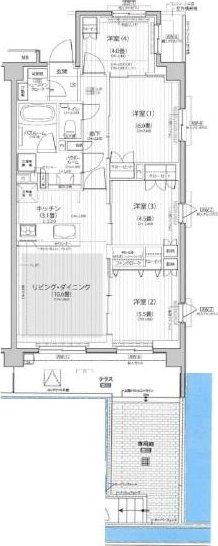 Nステージ東小金井(4LDK/1階)の間取り写真