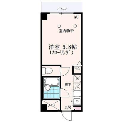 EIGHTYEIGHTタチカワ(ワンルーム/3階)の間取り写真