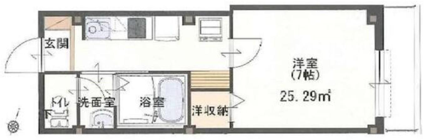 ベルフォーレ神宮前(1K/3階)の間取り写真