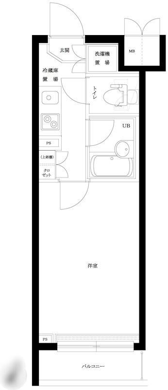 ルーブル池上六番館(1K/4階)の間取り写真