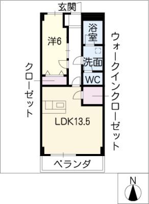 コーポトシ(2DK/3階)の間取り写真