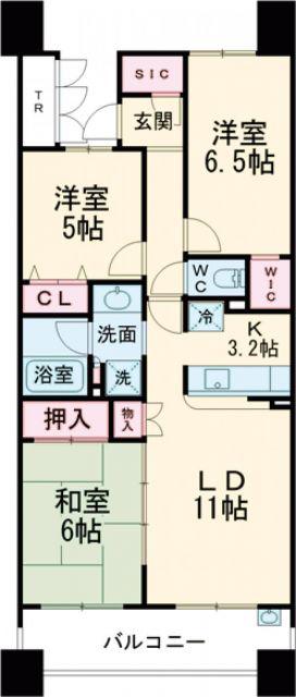 シーズガーデン太田(3LDK/3階)の間取り写真